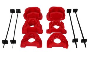 Honda CR-V Motor Mount Insert Set - Energy Suspension - Hyper-Flex™ Polyurethane - Red - `97-`01